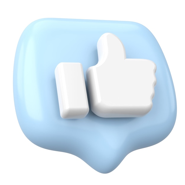 ライクボタン 3D イラスト