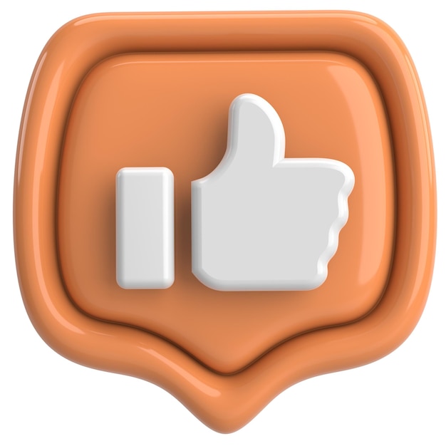 Like icon Like button 3D illustration