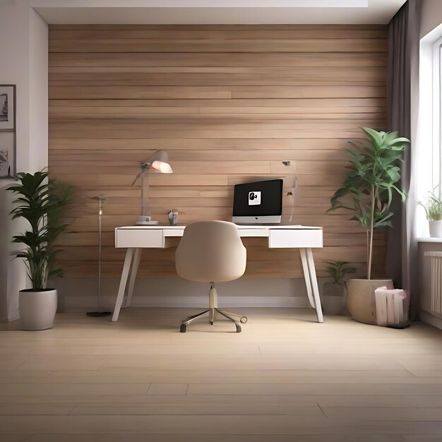 Like a nice bedroom with acoustic panel on the wall maybe a desk AI