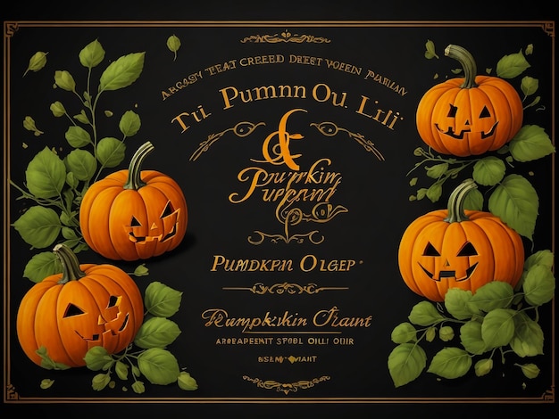 Lil pumpkin set Pumpkin character Halloween art illustration