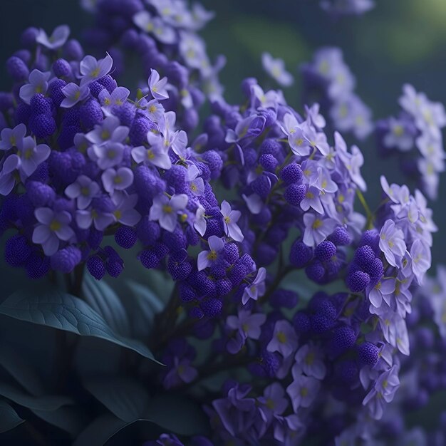 Lila bloemen in een mooi bos.