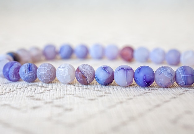 Lilac beads on a string with a selective focus