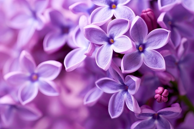 Lilac blossom macro background with copy space