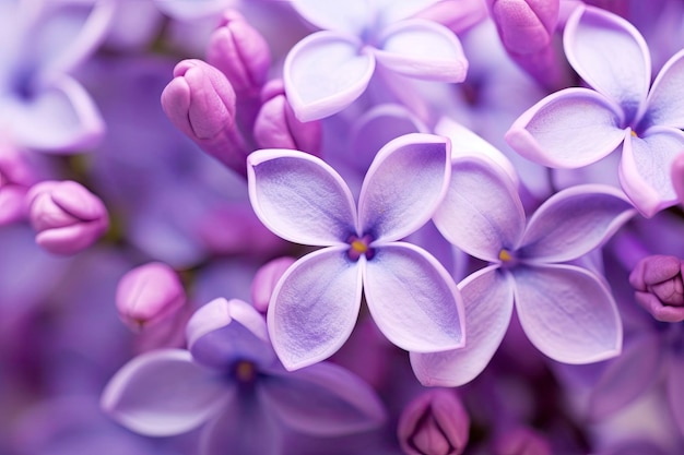 コピー スペースとライラックの花のマクロの背景