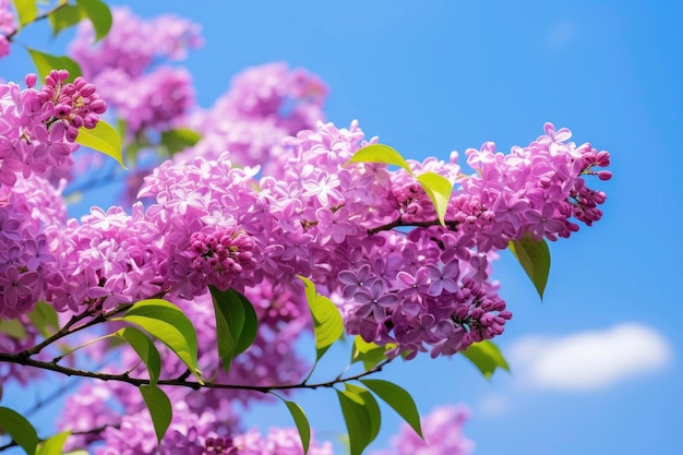 Lilac under blue sky