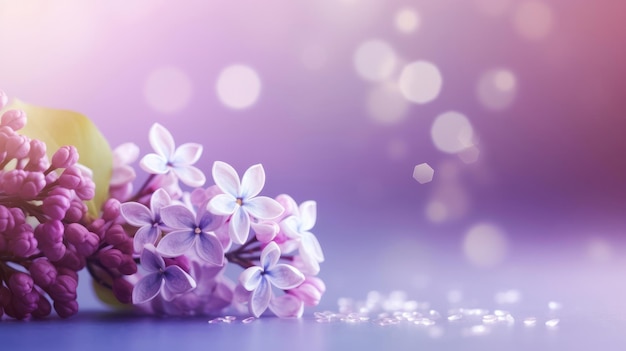 Lilac flower bokeh background Illustration AI Generative