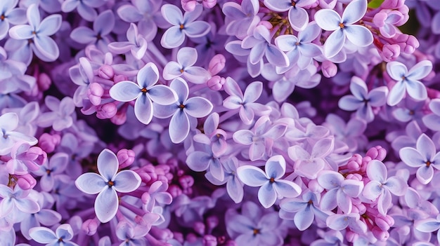 Lilac flowers background Generative AI