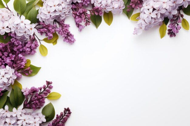 lilac flowers on a white background