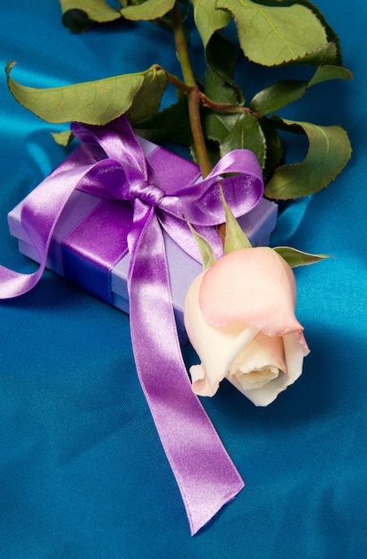 Lilac gift with rose