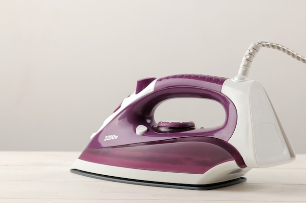 Lilac iron household electrical appliances.