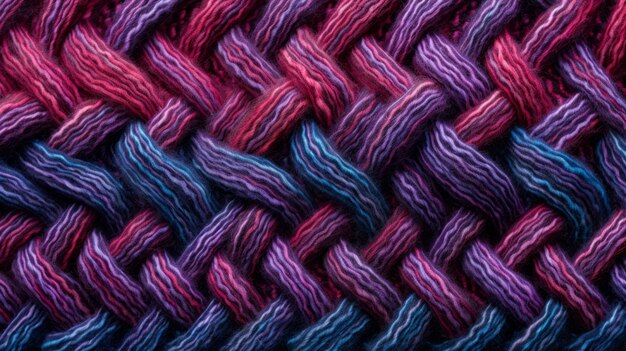 Lilac knitted texture Abstract background from a thread pattern