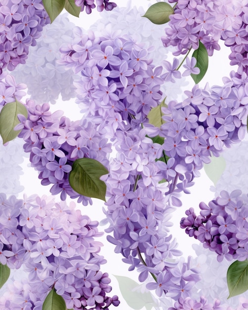 Lilac seamless pattern ai generative