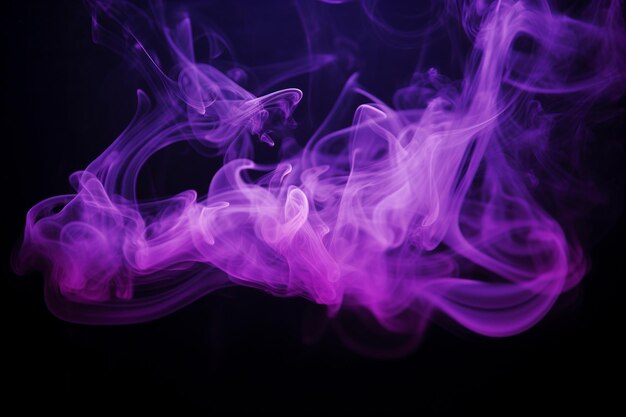 Lilac smoke on a black background