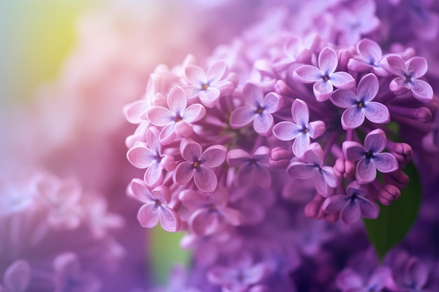 Lilac soft flowers Generate Ai