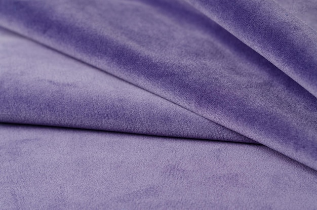 Lilac soft velour fabrics textile samples Fabric texture background