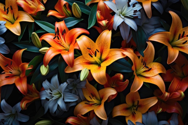 Lilies as background