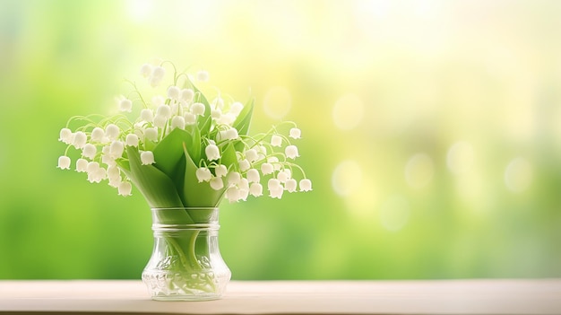 Lilies of the Valley Flowers in a Glass