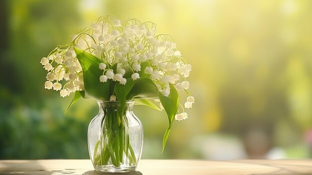 Lilies of the Valley Flowers in a Glass