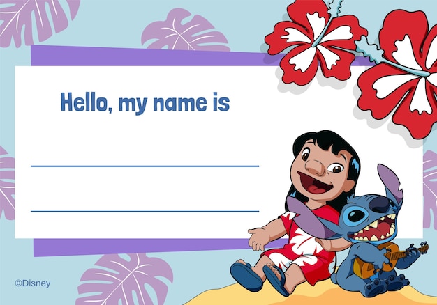 Lilo Stitch Name Tag
