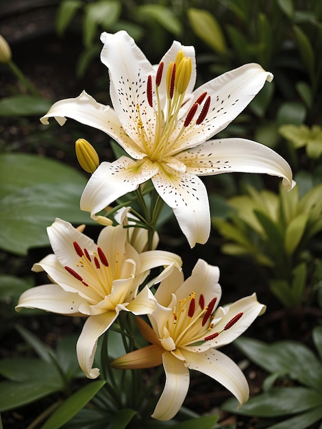 lily flower in garden