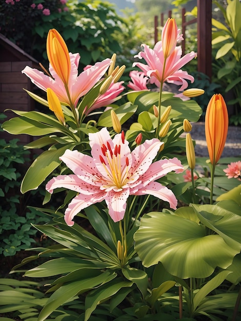 lily flower in garden