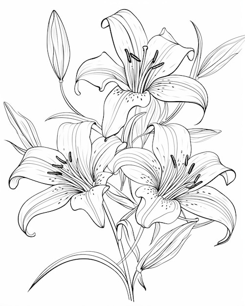 枝 から の リリー の 花