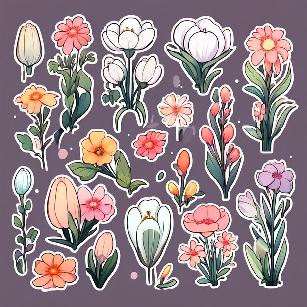 Lily Flowers Stickers Bladzijde