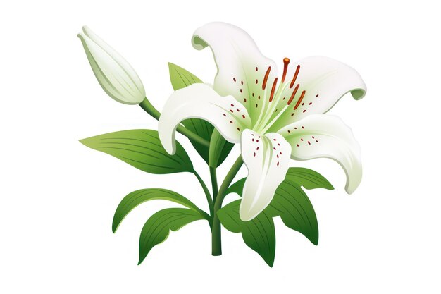 Photo lily icon on white background ar 32 v 52 job id 5cc0d650cb17410c86e2c2eb759dbf2a