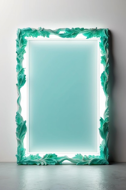 Lily Lagoon Luminescence blank Frame Mockup with white empty space for placing your design