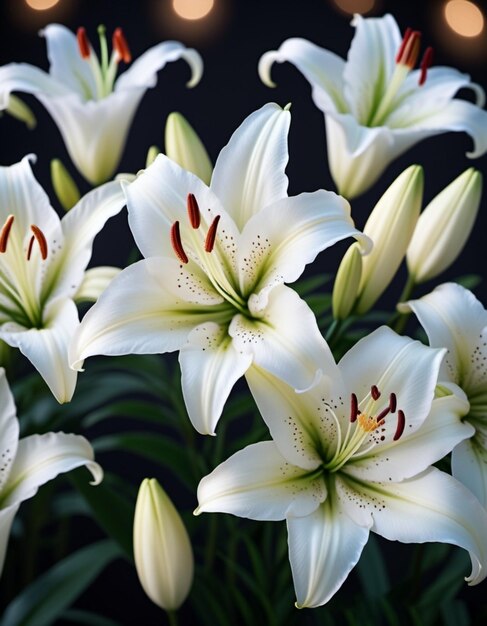 Lily lilium is a genus of plants in the liliaceae perennial herbs equipped with bulbs white graceful