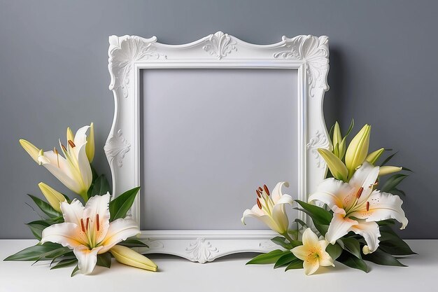 Foto mockup della cornice luminosa di lily lullaby