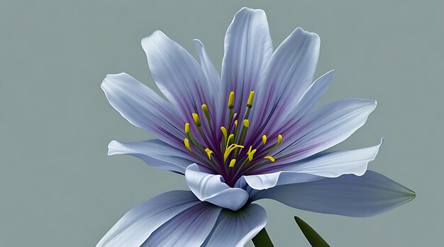 Lily in the Spotlight Isolated Beauty on a White Background