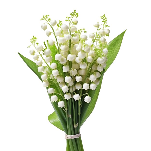 Lily of the Valley flower isolated on background with Generative AI