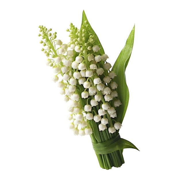 Lily of the Valley flower isolated on background with Generative AI