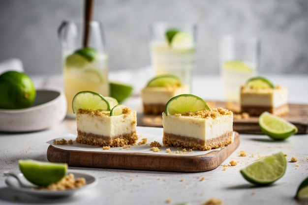 Lime Cheesecake Bars Witte keuken Licht en luchtig