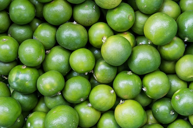 Lime Citrus Fruits In Fruit Market