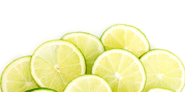 Lime close up isolated on white