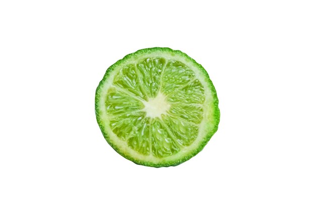 Lime closeup isolated on white background