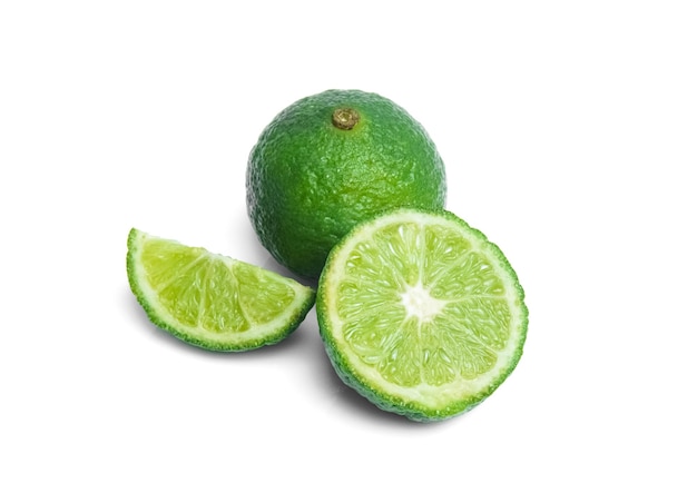 Lime closeup isolated on white background