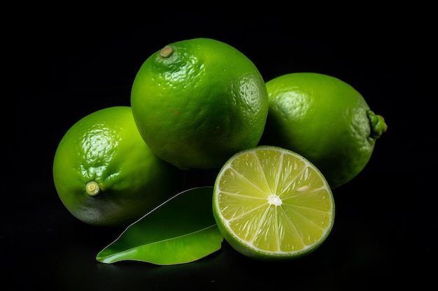 Lime green fruit AI Generated