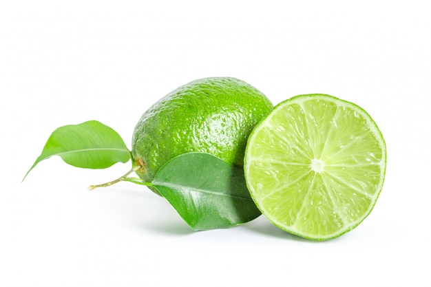 Lime isolated on white background