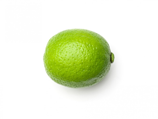 Lime isolated on white. Top view