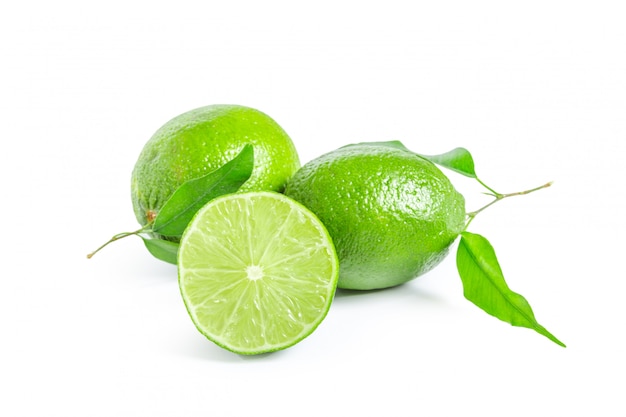 Lime isolated on white