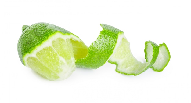 lime isolated on white
