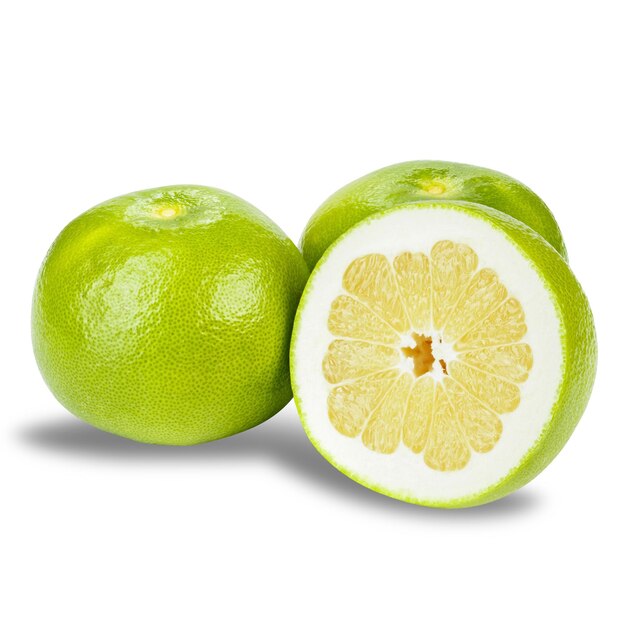 a lime and a lemon are cut in half and a lemon is cut in half.