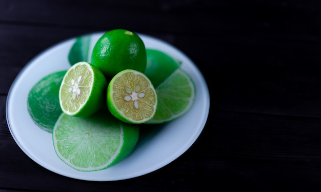 Lime on a plate