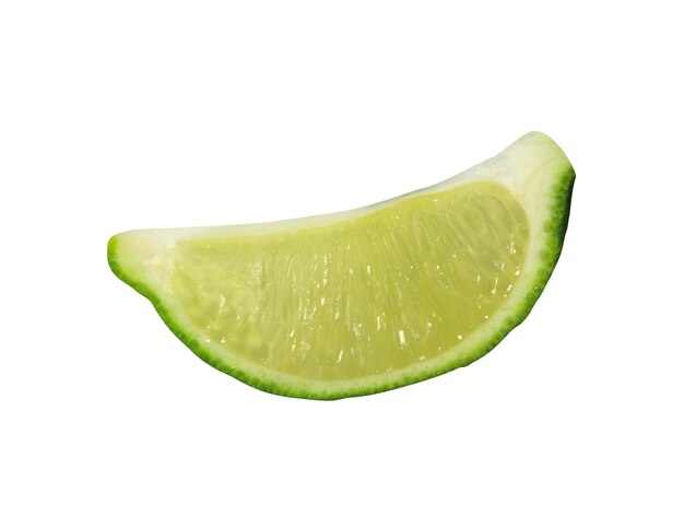 Lime slice isolated on white