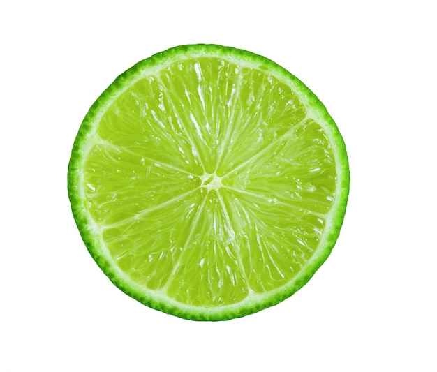 Lime slice isolated