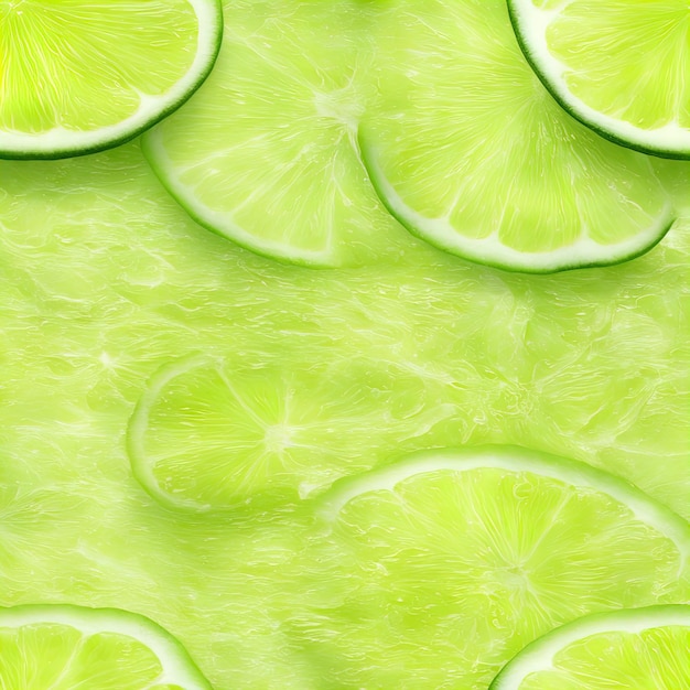 lime slices on green mint background top viewfresh lime slices top view