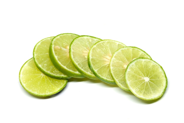 Lime on a white background